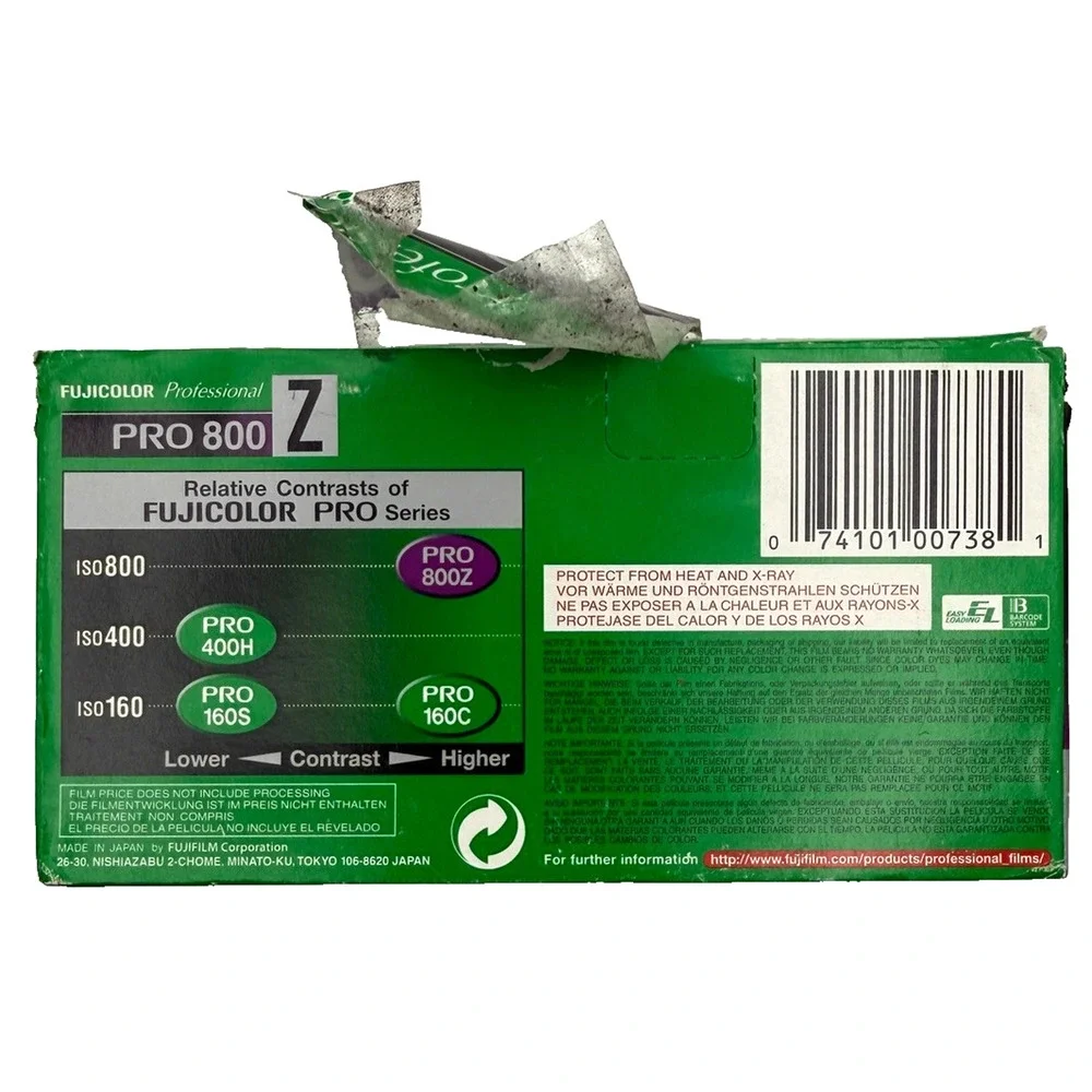 Fujifilm Fujicolor Pro 800Z 120 Color Negative Film 5 Roll Pack EXP 03/2012 READ